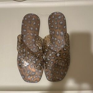 Maurices Tan Leopard Print Sandals